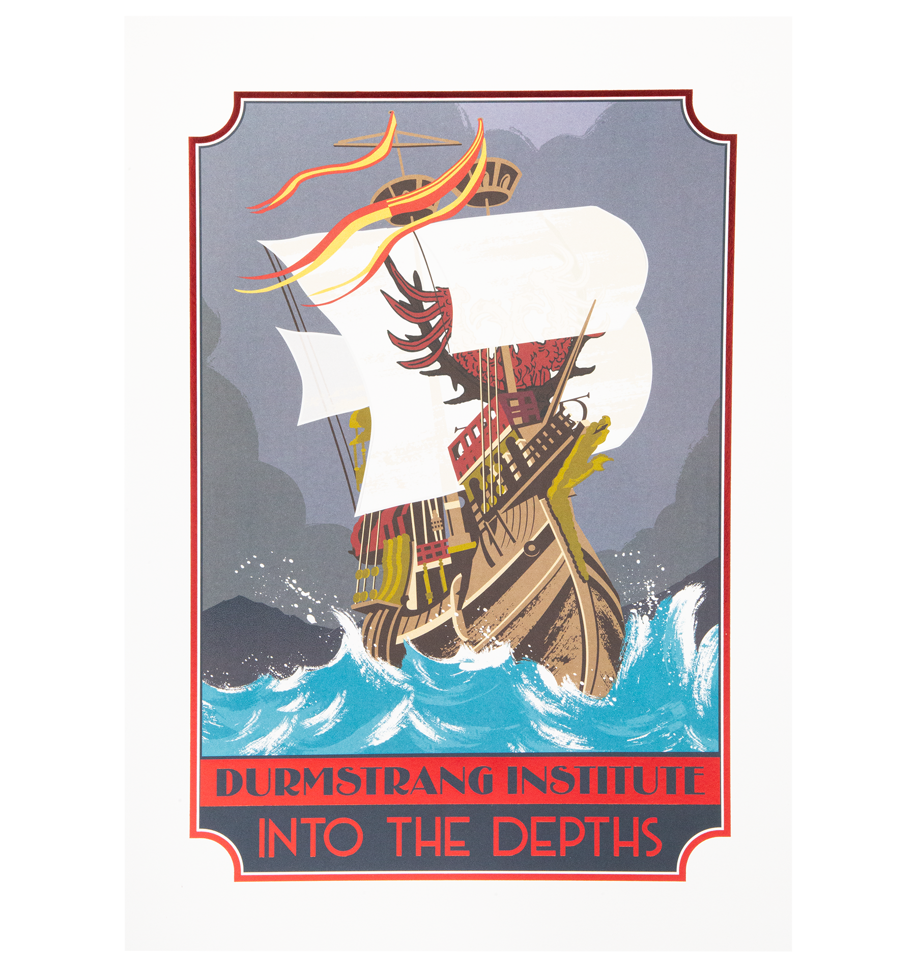 Durmstrang Institute Art Print 11.7x16.5" with Foiled Detail | Wizarding Decor