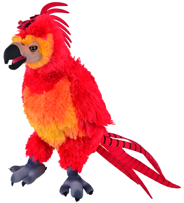 Fawkes the Phoenix Plush Toy 16” with Felt Tail Feathers | Harry Potter