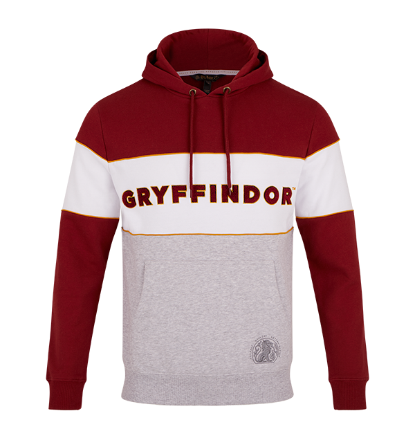 Gryffindor Hoodie with House Logo & Color Block Design | Harry Potter