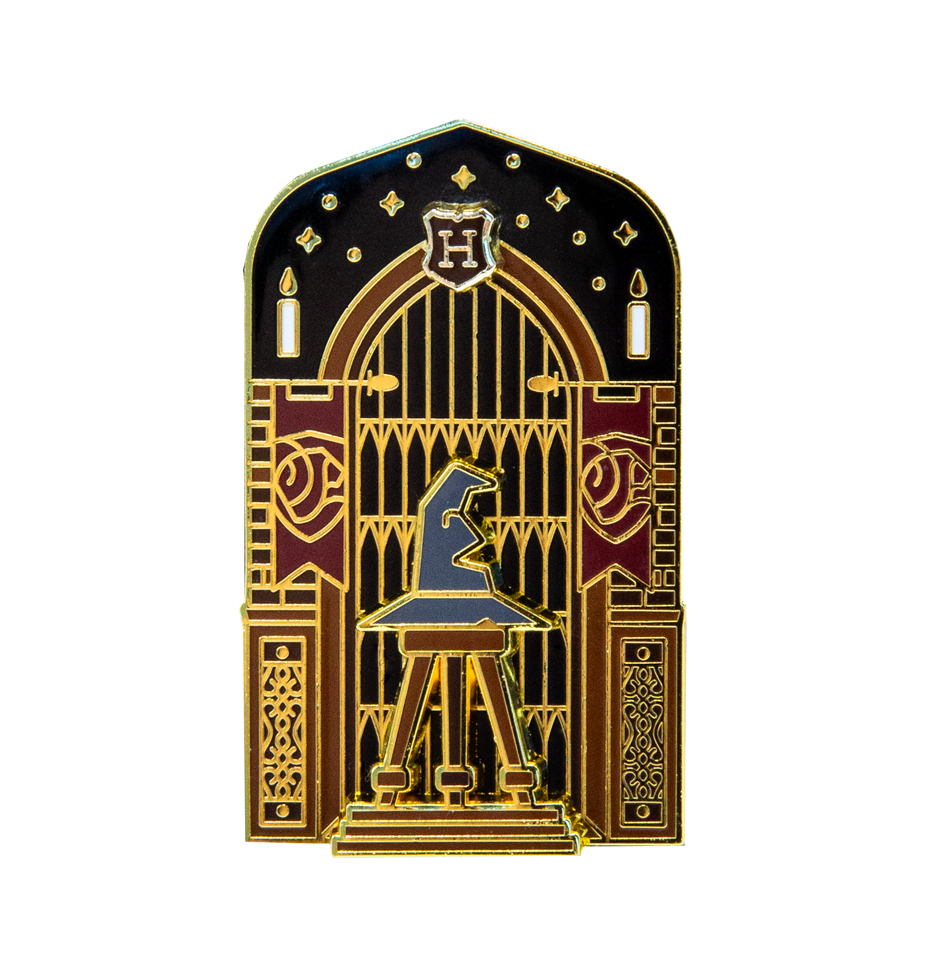 Gryffindor Enamel Pin for Harry Potter Fans | Great Hall Design