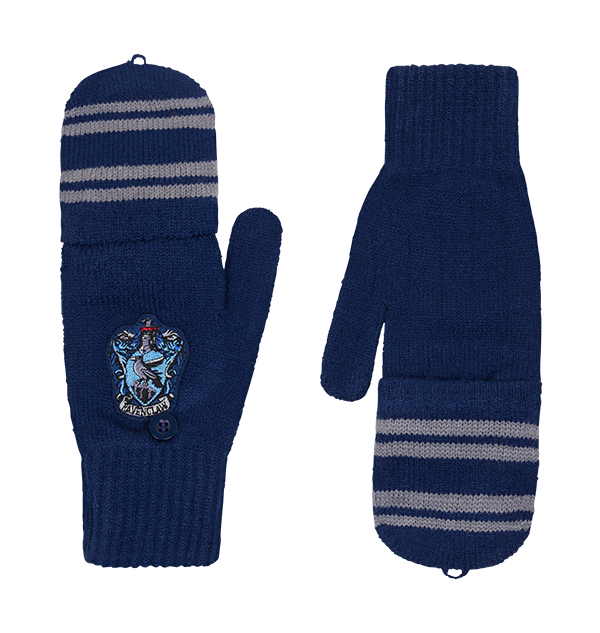 Ravenclaw Knitted Convertible Mitten Gloves with Crest