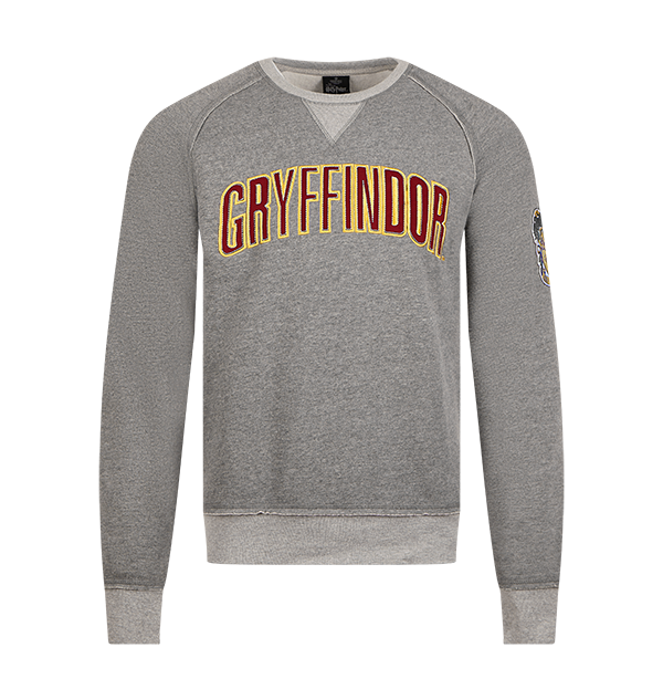 Gryffindor Crew Sweatshirt with Crest Patch | Unisex Harry Potter
