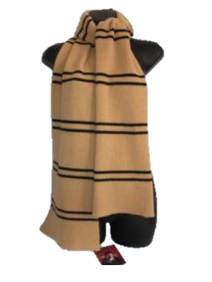 Authentic Hufflepuff Scarf in Yellow & Black | Lochaven Harry Potter
