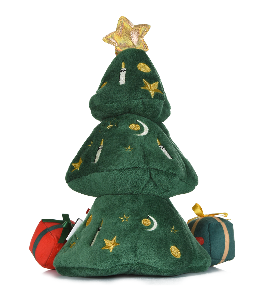 Harry Potter Christmas Tree Dog Toy with Plush Squeakers & Hogwarts House Presents