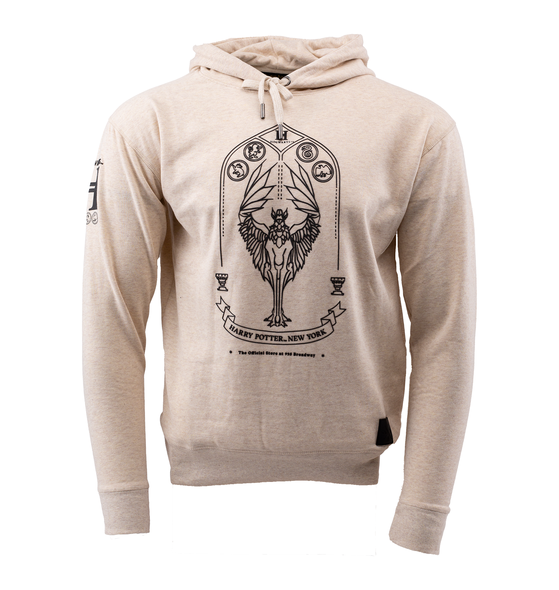 Harry Potter Griffin Hoodie | Cream Unisex Sweatshirt with Hogwarts Design