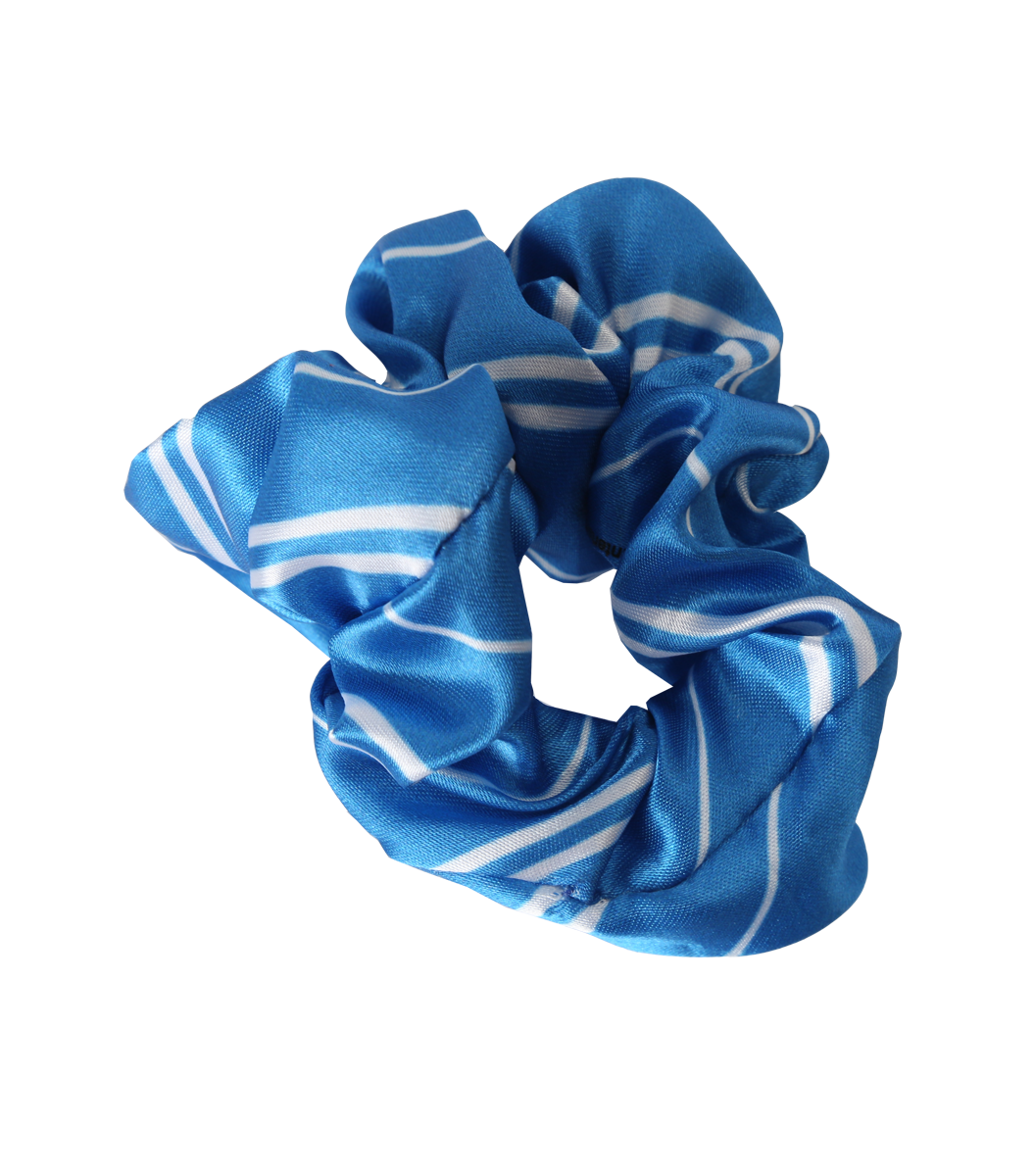 Ravenclaw House Scrunchie in Sky Blue & White | Harry Potter Hair Accessory