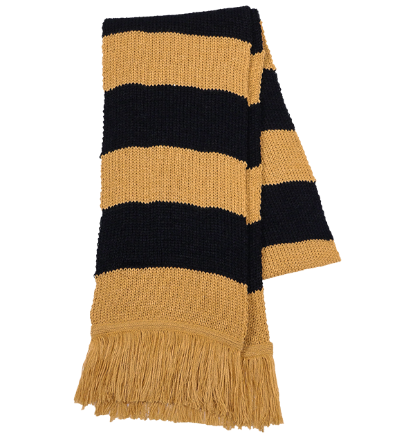 Hufflepuff Harry Potter Scarf - Wide Stripe Knit | Lochaven