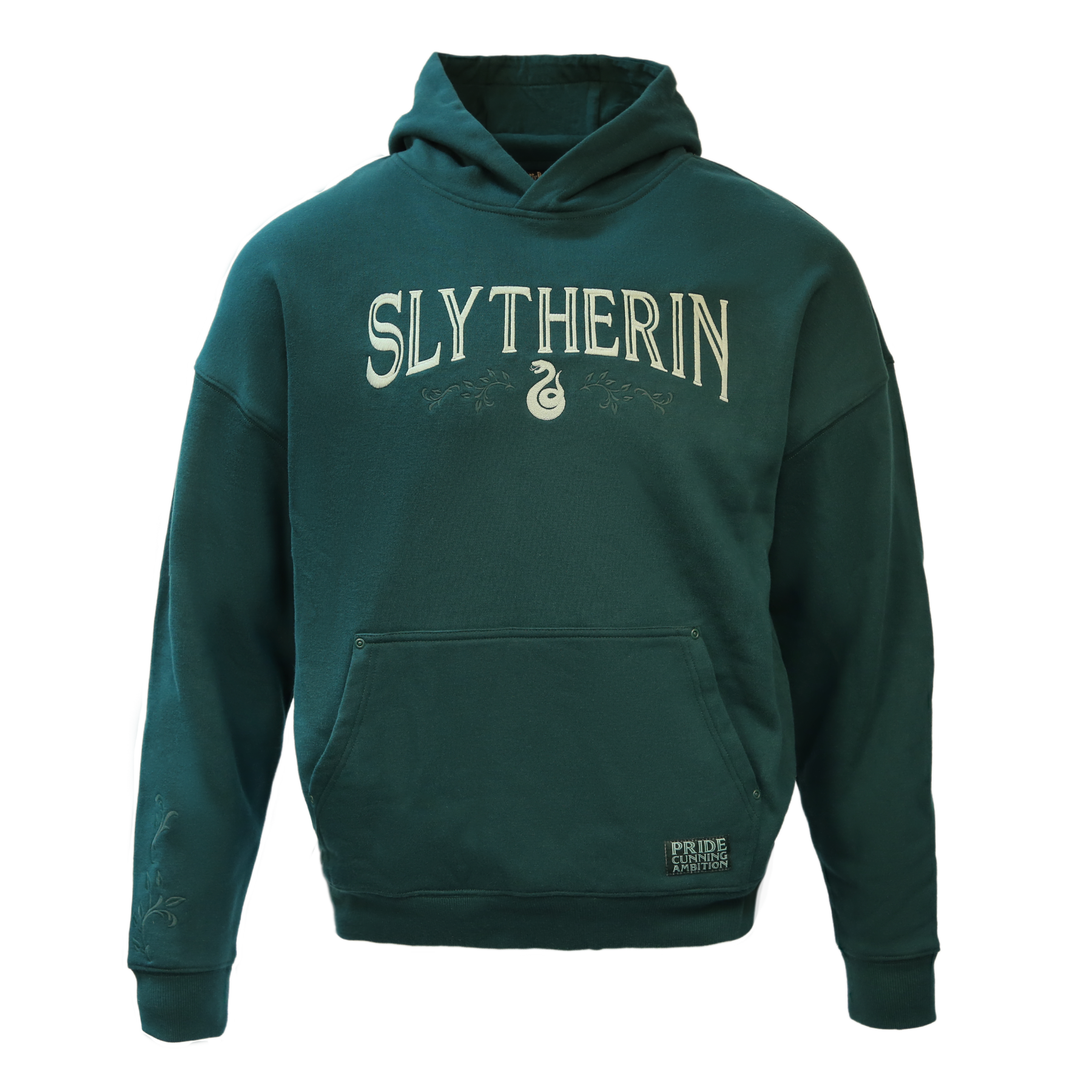 Slytherin Hoodie with Embroidered Serpent | House Mascot Collection