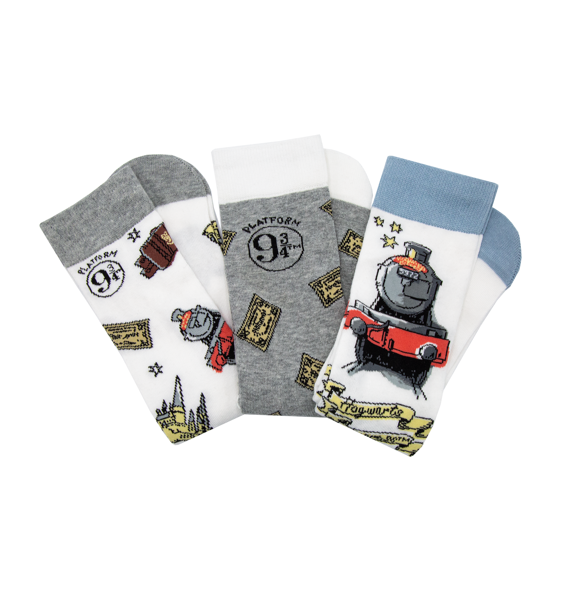 Hogwarts Express Socks 3-Pack with Platform 9 3/4 Design | Harry Potter