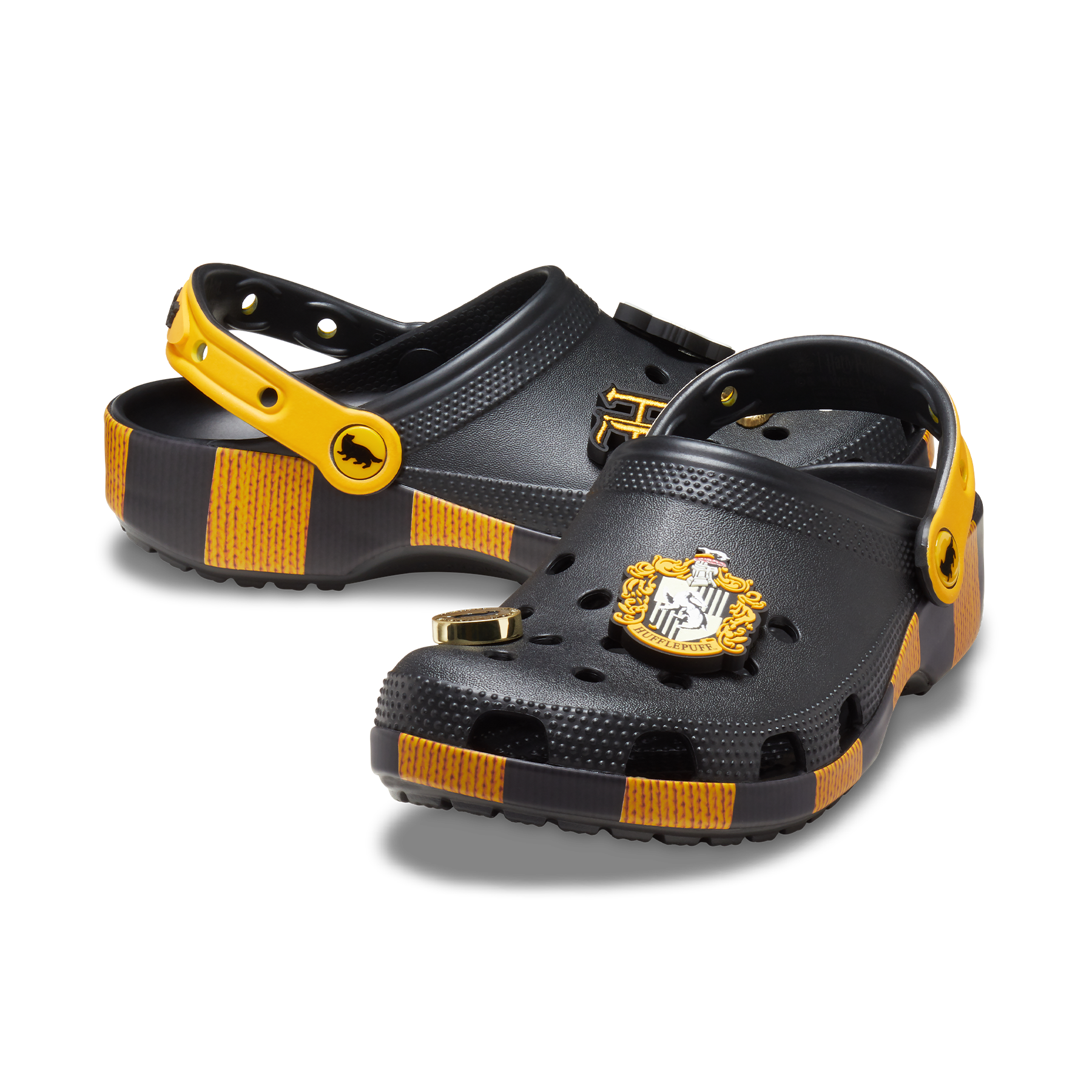 Hufflepuff House Crocs with Exclusive Jibbitz Charms | Waterproof & Comfortable