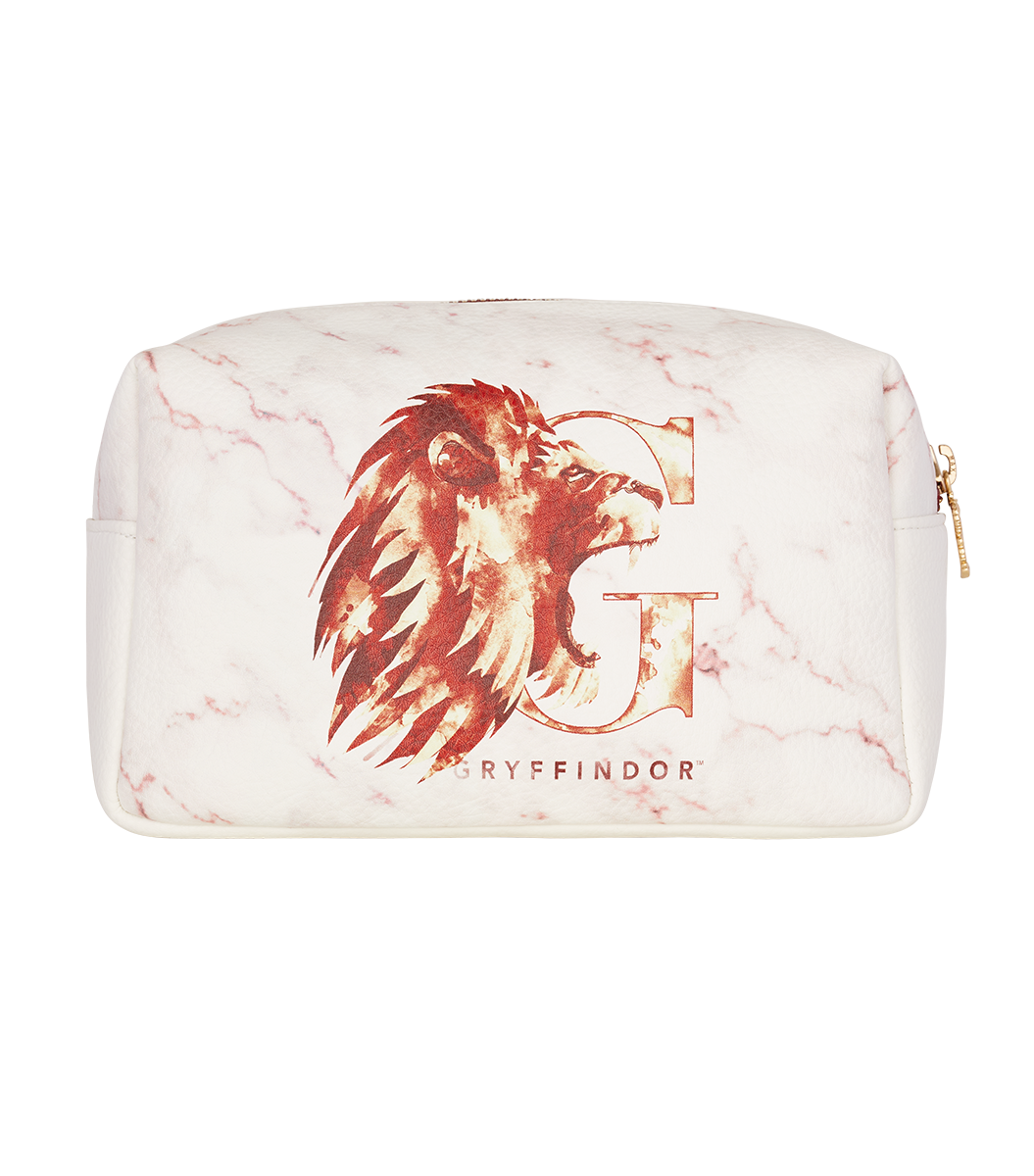 Gryffindor Makeup Bag with House Crest | PU Leather Cosmetic Case